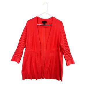 Lane Bryant Open Front Cardigan 3/4 Sleeve EUC Women's Size 14/16